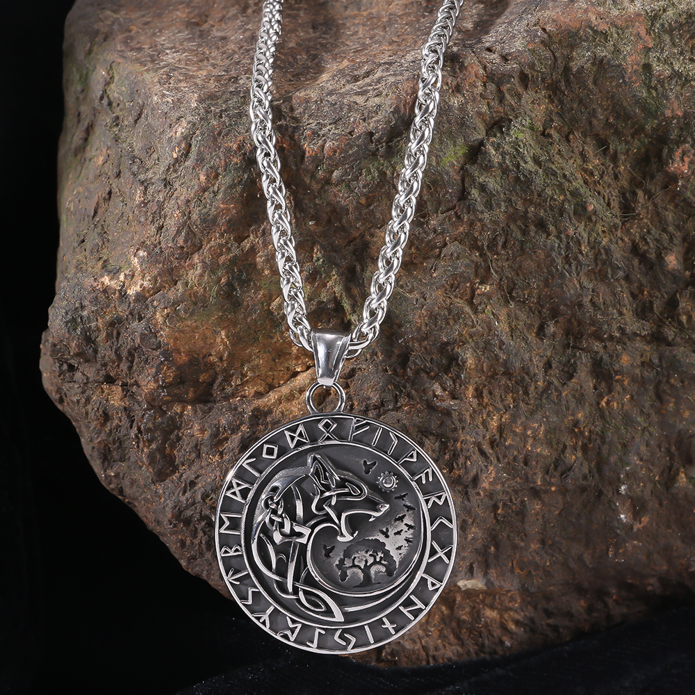 Skoll Necklace US$2.9/PC-NORSECOLLECTION- Viking Jewelry,Viking Necklace,Viking Bracelet,Viking Rings,Viking Mugs,Viking Accessories,Viking Crafts