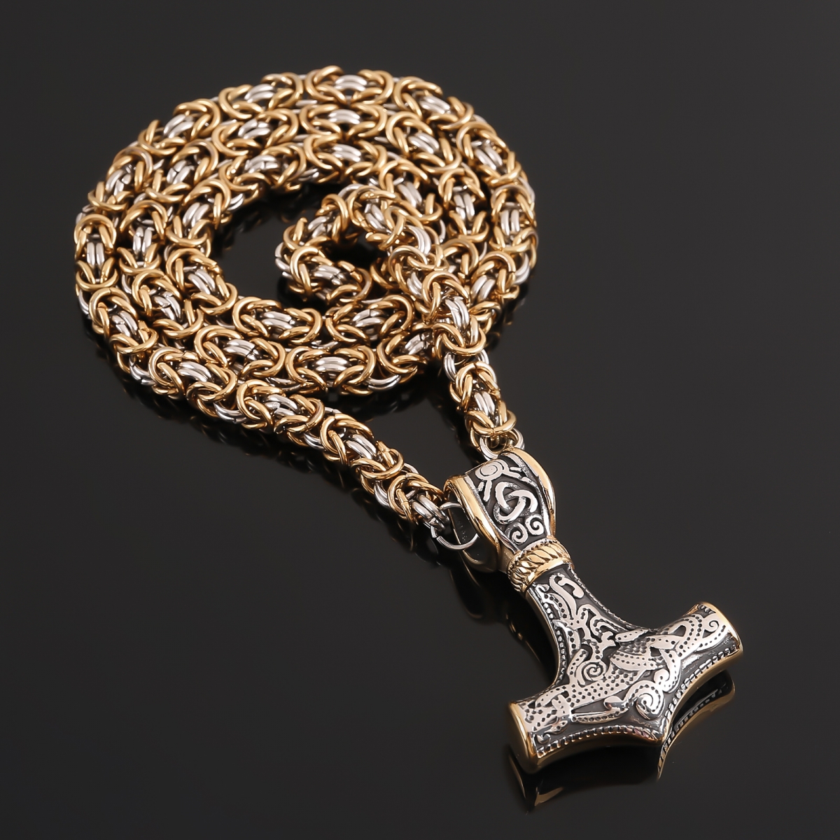 Giant Mjolnir Necklace US$11.5/PC-NORSECOLLECTION- Viking Jewelry,Viking Necklace,Viking Bracelet,Viking Rings,Viking Mugs,Viking Accessories,Viking Crafts