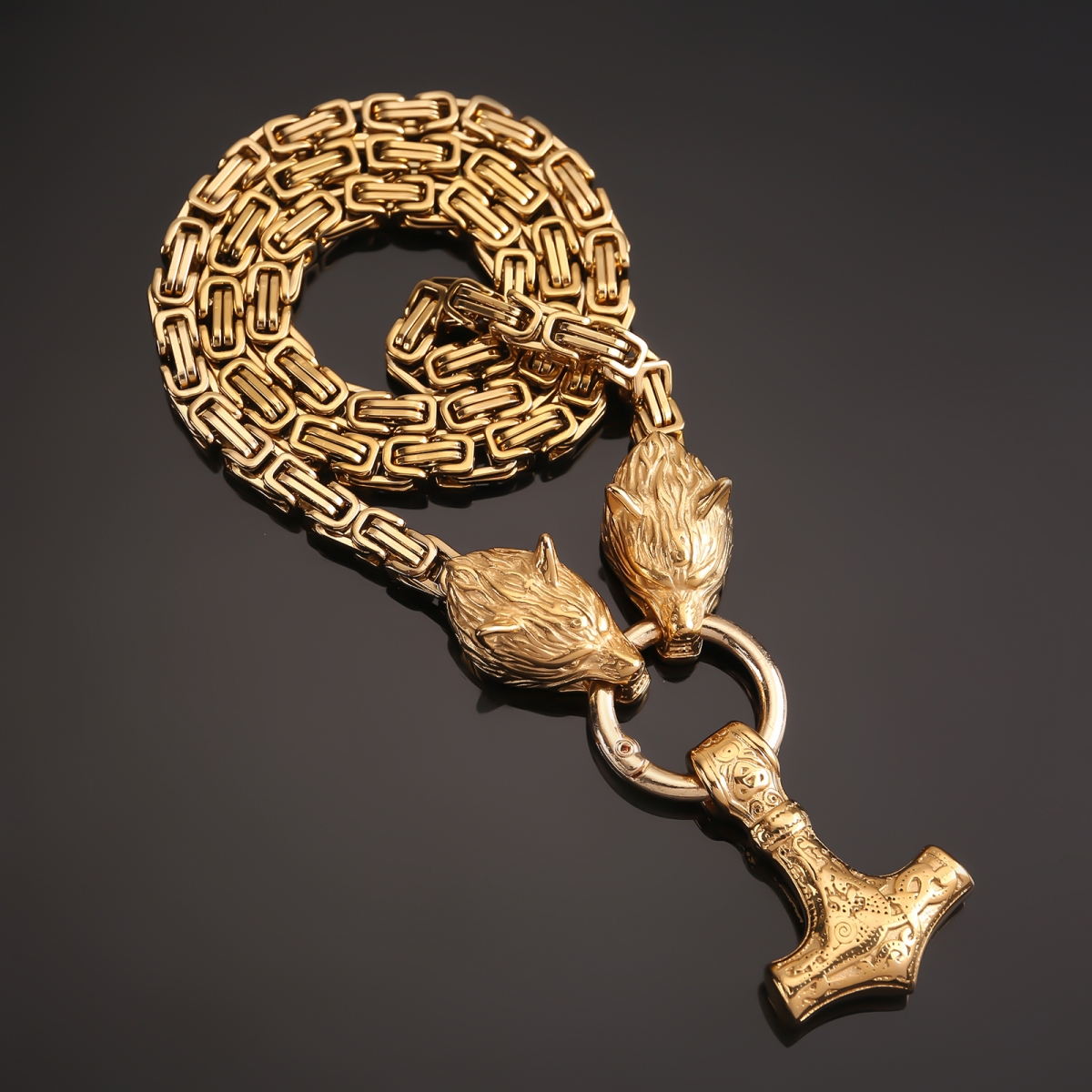 Viking necklace gold-NORSECOLLECTION- Viking Jewelry,Viking Necklace,Viking Bracelet,Viking Rings,Viking Mugs,Viking Accessories,Viking Crafts