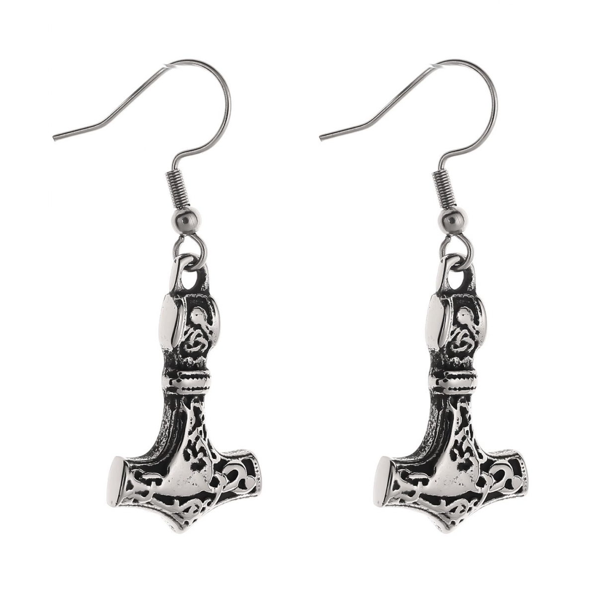 Mjolnir Earrings US$2.9/Pair-NORSECOLLECTION- Viking Jewelry,Viking Necklace,Viking Bracelet,Viking Rings,Viking Mugs,Viking Accessories,Viking Crafts