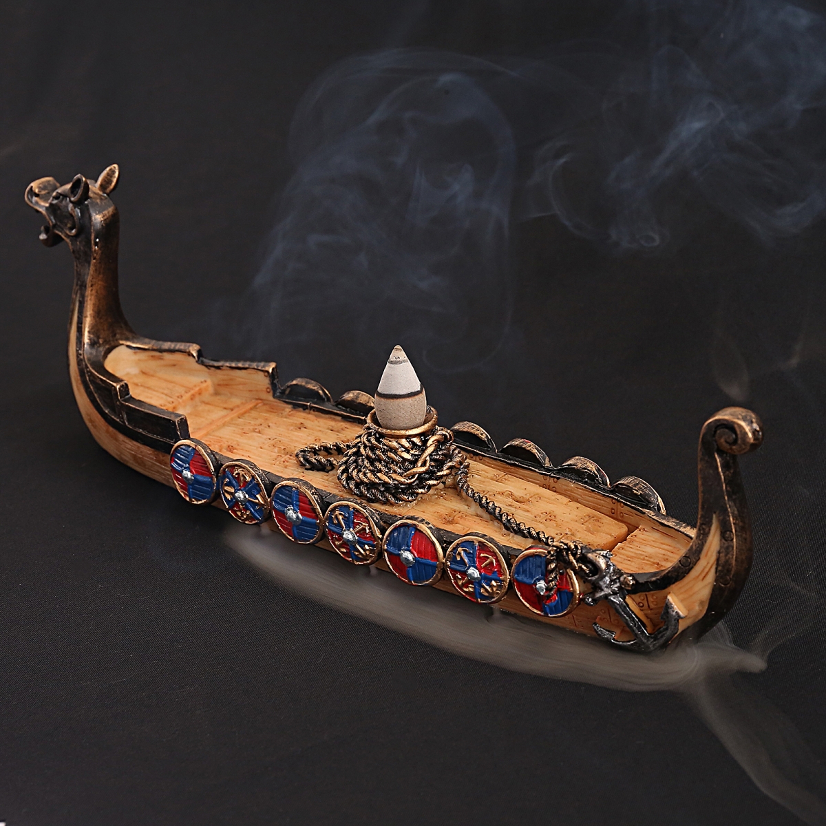 Drakkar Longship Incense Burnner US$5.5/PC-NORSECOLLECTION- Viking Jewelry,Viking Necklace,Viking Bracelet,Viking Rings,Viking Mugs,Viking Accessories,Viking Crafts