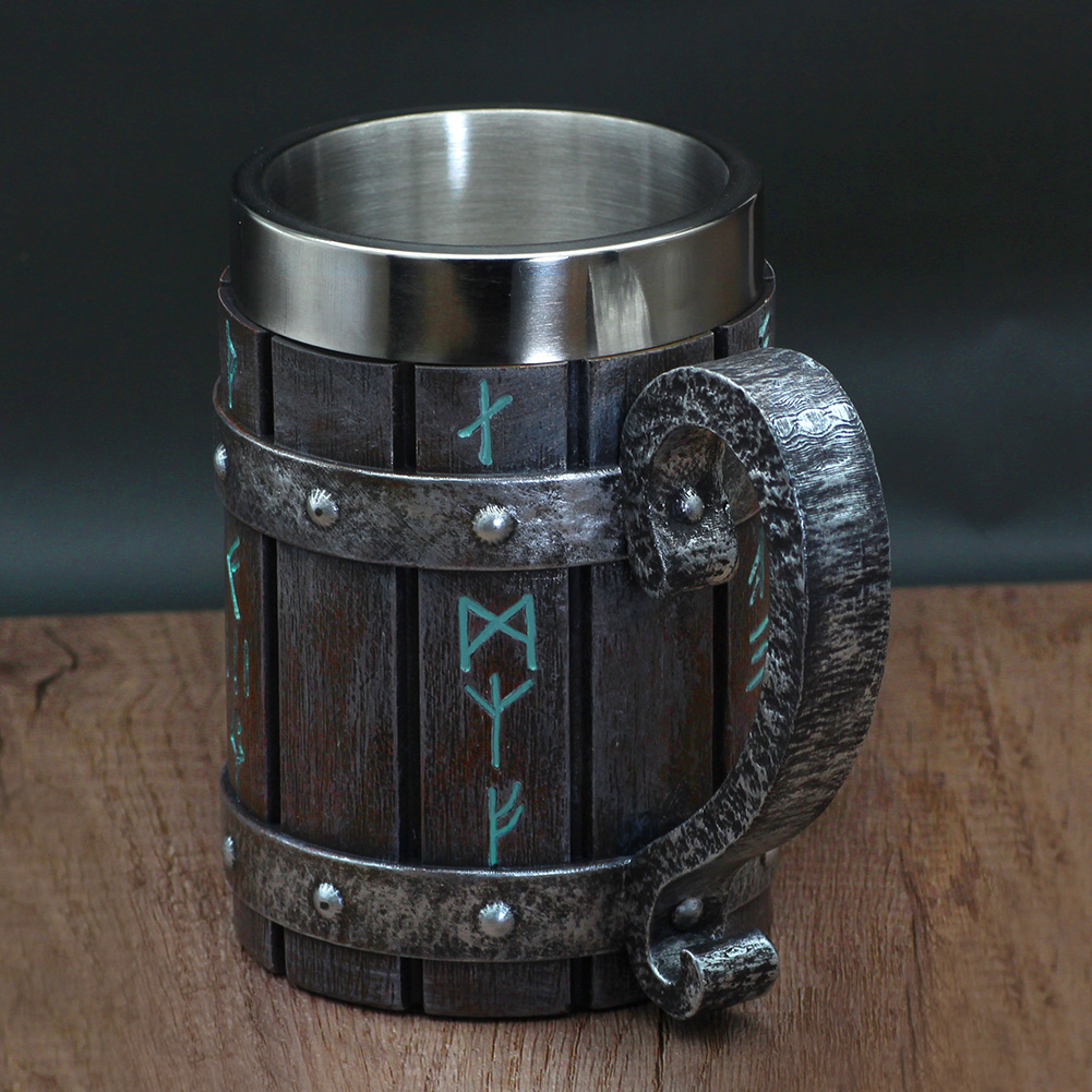 Runic Mug US$7.5/PC-NORSECOLLECTION- Viking Jewelry,Viking Necklace,Viking Bracelet,Viking Rings,Viking Mugs,Viking Accessories,Viking Crafts