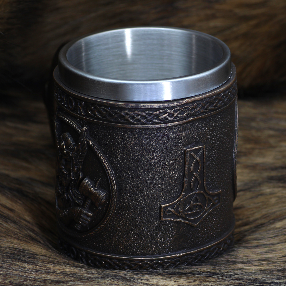 Thor Mug US$5.2/PC-NORSECOLLECTION- Viking Jewelry,Viking Necklace,Viking Bracelet,Viking Rings,Viking Mugs,Viking Accessories,Viking Crafts
