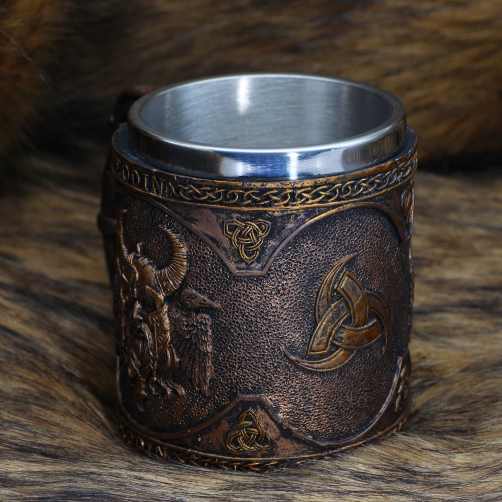 Odin Mug US$5.2/PC-NORSECOLLECTION- Viking Jewelry,Viking Necklace,Viking Bracelet,Viking Rings,Viking Mugs,Viking Accessories,Viking Crafts