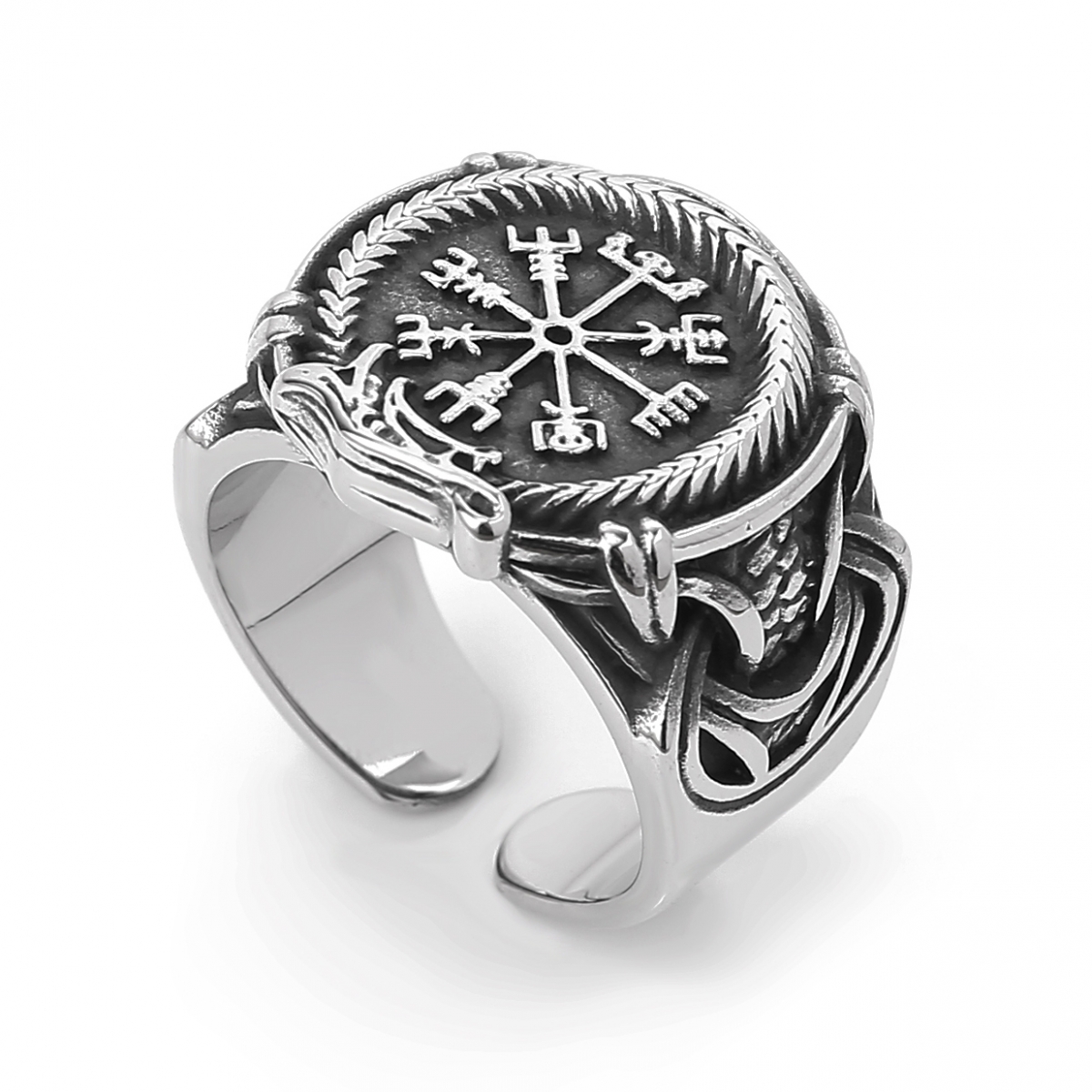 Vegvisir-ring US$3.2/PC-NORSECOLLECTION- Viking-sieraden, Viking-ketting, Viking-armband, Viking-ringen, Viking-mokken, Viking-accessoires, Viking-ambachten