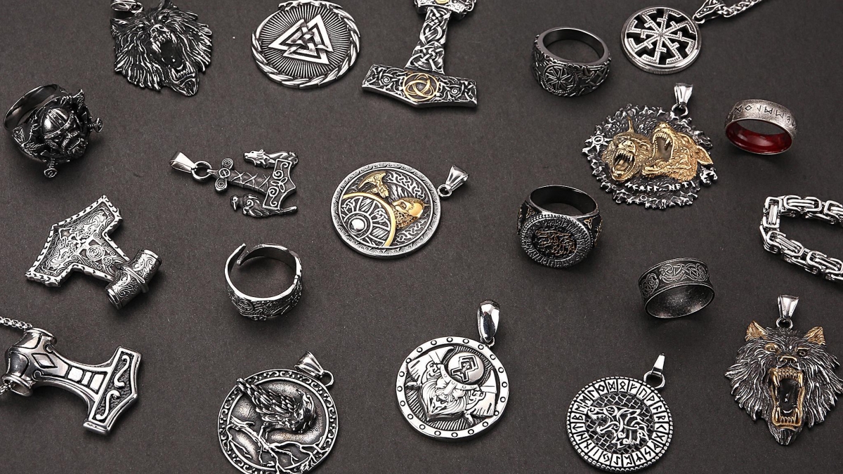 3 piece norse viking necklace set-NORSECOLLECTION- Viking Jewelry,Viking Necklace,Viking Bracelet,Viking Rings,Viking Mugs,Viking Accessories,Viking Crafts