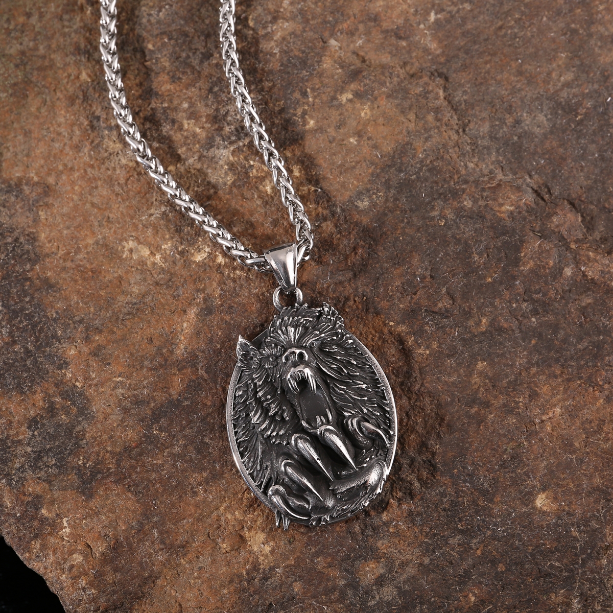 Fenrir Wolf Necklace $2.9/PC-NORSECOLLECTION- Viking Jewelry,Viking Necklace,Viking Bracelet,Viking Rings,Viking Mugs,Viking Accessories,Viking Crafts