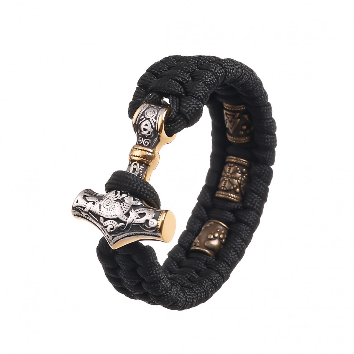 Bracciale Mjolnir US $ 8.5/PC-NORSECOLLECTION- Gioielli vichinghi, collana vichinga, braccialetto vichingo, anelli vichinghi, tazze vichinghe, accessori vichinghi, artigianato vichingo