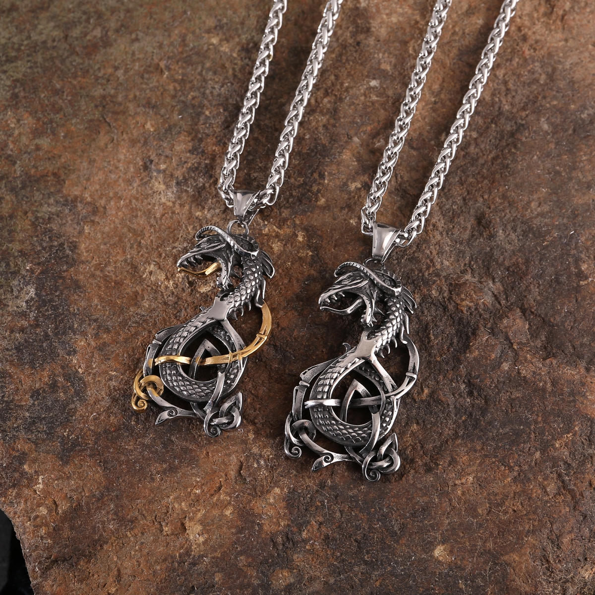 Jormungandr Necklace US$2.9/PC-NORSECOLLECTION- Viking Jewelry,Viking Necklace,Viking Bracelet,Viking Rings,Viking Mugs,Viking Accessories,Viking Crafts
