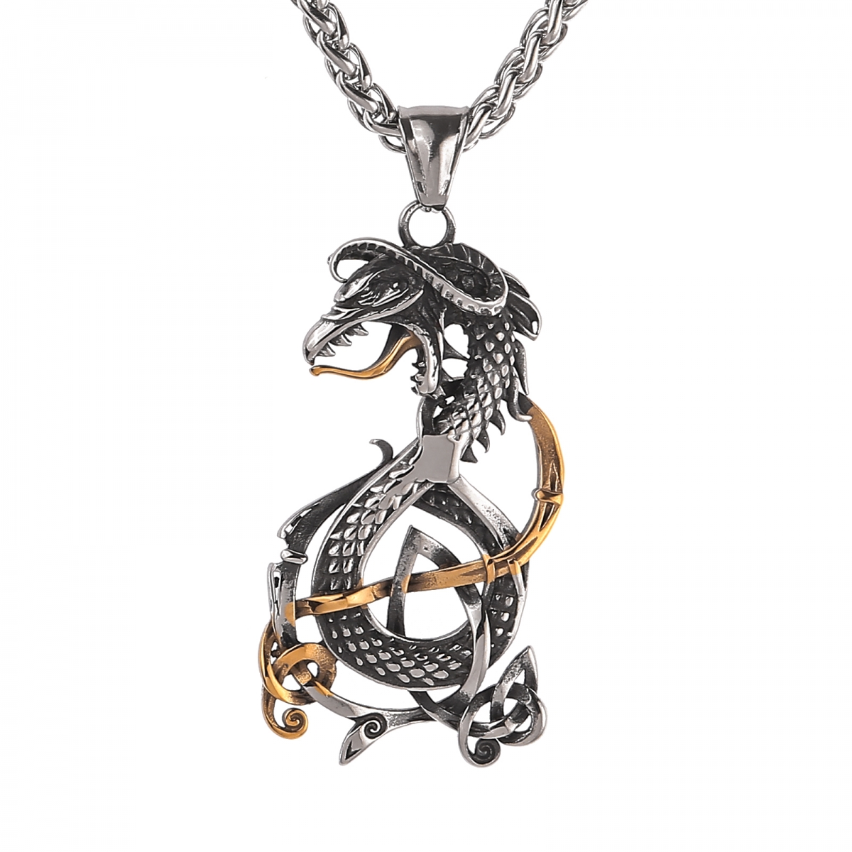 Jormungandr Necklace US$3.2/PC-NORSECOLLECTION- Viking Jewelry,Viking Necklace,Viking Bracelet,Viking Rings,Viking Mugs,Viking Accessories,Viking Crafts