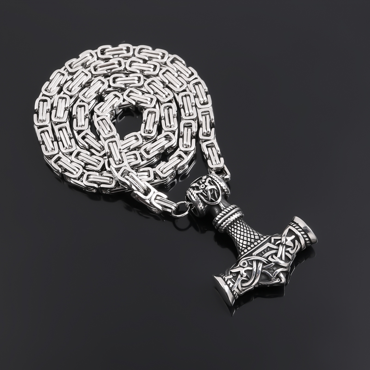 Giant Mjolnir Necklace US$7.5/PC-NORSECOLLECTION- Viking Jewelry,Viking Necklace,Viking Bracelet,Viking Rings,Viking Mugs,Viking Accessories,Viking Crafts