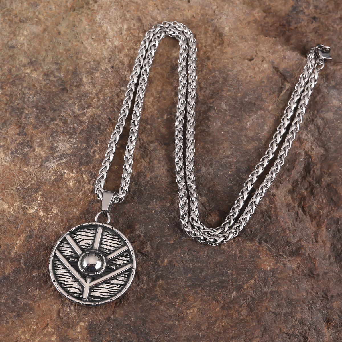 Shield Necklace US$2.9/PC-NORSECOLLECTION- Viking Jewelry,Viking Necklace,Viking Bracelet,Viking Rings,Viking Mugs,Viking Accessories,Viking Crafts