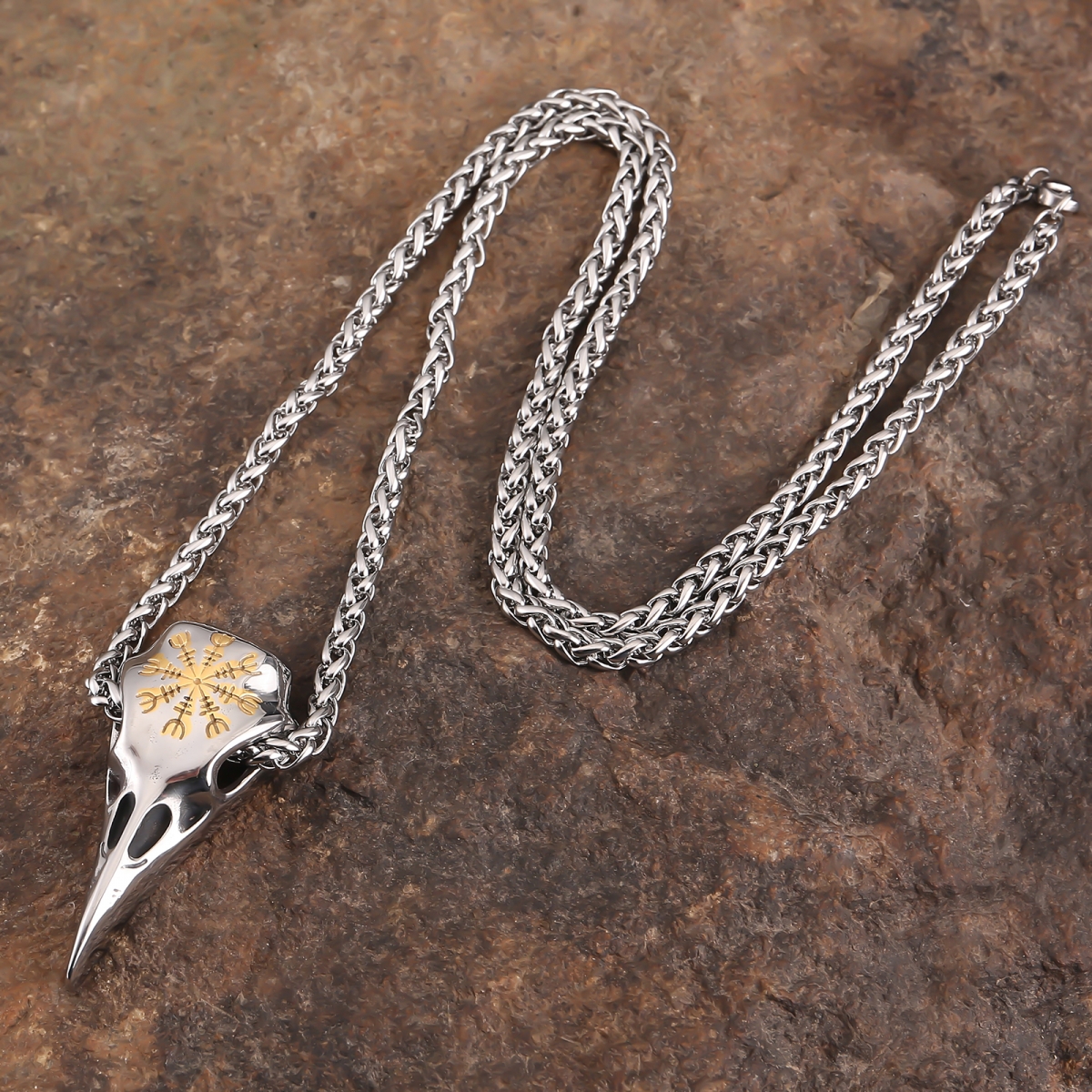 Raven Necklace US$3.2/PC-NORSECOLLECTION- Viking Jewelry,Viking Necklace,Viking Bracelet,Viking Rings,Viking Mugs,Viking Accessories,Viking Crafts