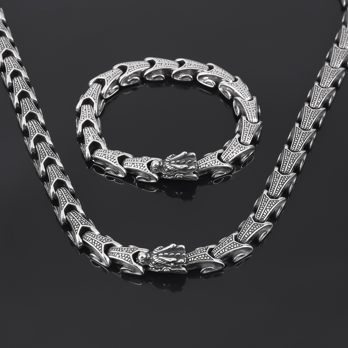 Fafnir Dragon Necklace  US$17/PC-NORSECOLLECTION- Viking Jewelry,Viking Necklace,Viking Bracelet,Viking Rings,Viking Mugs,Viking Accessories,Viking Crafts