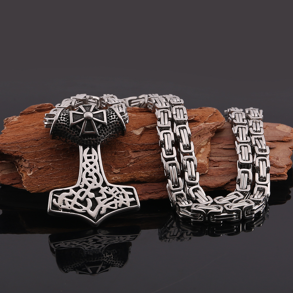 Giant Mjolnir Necklace US$7.5/PC-NORSECOLLECTION- Viking Jewelry,Viking Necklace,Viking Bracelet,Viking Rings,Viking Mugs,Viking Accessories,Viking Crafts