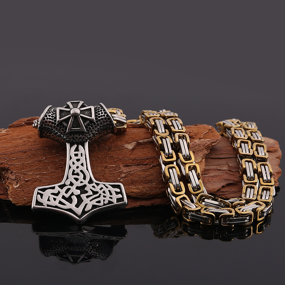 Giant Mjolnir Necklace US$8.5/PC-NORSECOLLECTION- Viking Jewelry,Viking Necklace,Viking Bracelet,Viking Rings,Viking Mugs,Viking Accessories,Viking Crafts