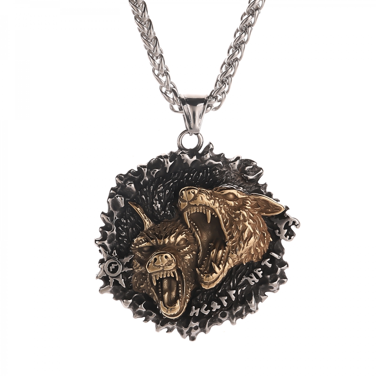 Wolf Necklace US$3.2/PC-NORSECOLLECTION- Viking Jewelry,Viking Necklace,Viking Bracelet,Viking Rings,Viking Mugs,Viking Accessories,Viking Crafts