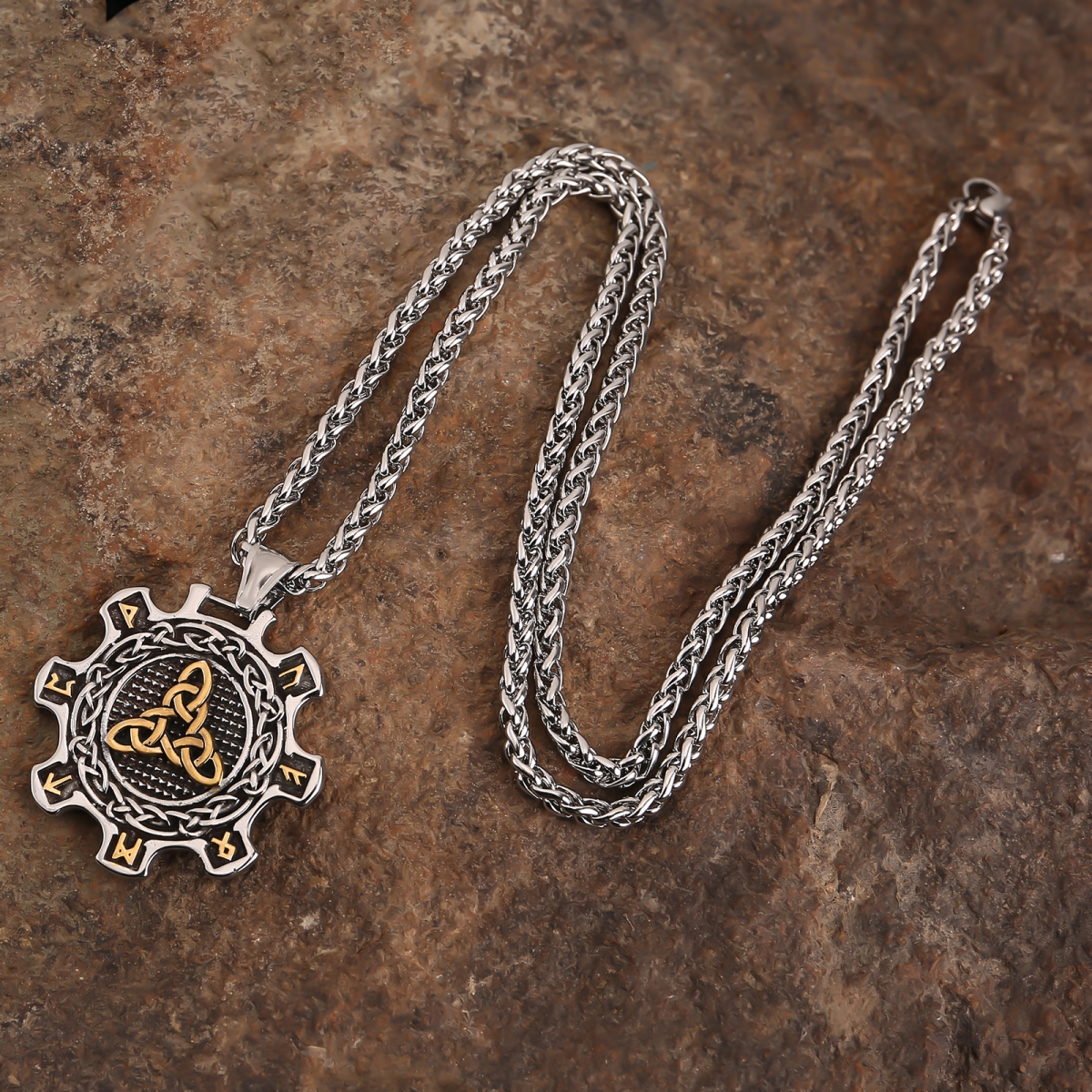 Valknut Necklace US$3.2/PC-NORSECOLLECTION- Viking Jewelry,Viking Necklace,Viking Bracelet,Viking Rings,Viking Mugs,Viking Accessories,Viking Crafts