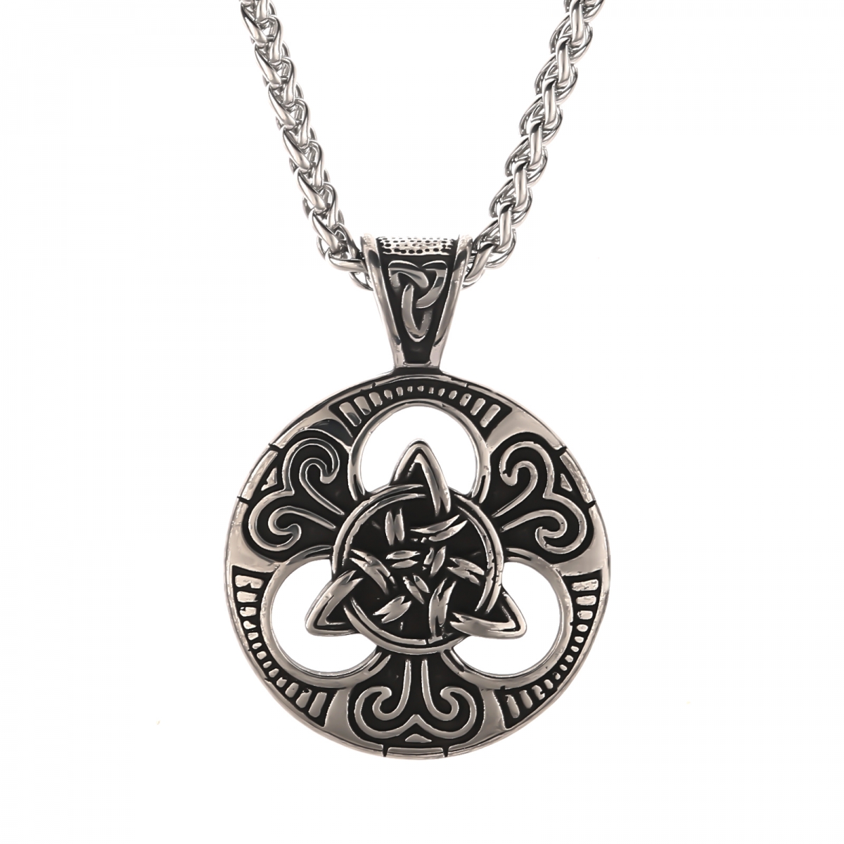 Triquetra Necklace US$2.9/PC-NORSECOLLECTION- Viking Jewelry,Viking Necklace,Viking Bracelet,Viking Rings,Viking Mugs,Viking Accessories,Viking Crafts