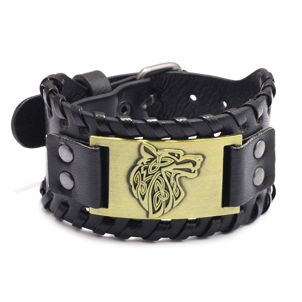 Fenriri Wolf Wristband US$2.2/PC-NORSECOLLECTION- Viking Jewelry,Viking Necklace,Viking Bracelet,Viking Rings,Viking Mugs,Viking Accessories,Viking Crafts