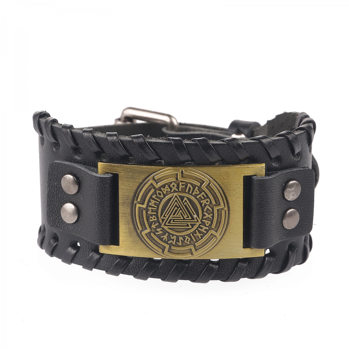 Valknut Wristband US$2.2/PC-NORSECOLLECTION- Viking Jewelry,Viking Necklace,Viking Bracelet,Viking Rings,Viking Mugs,Viking Accessories,Viking Crafts
