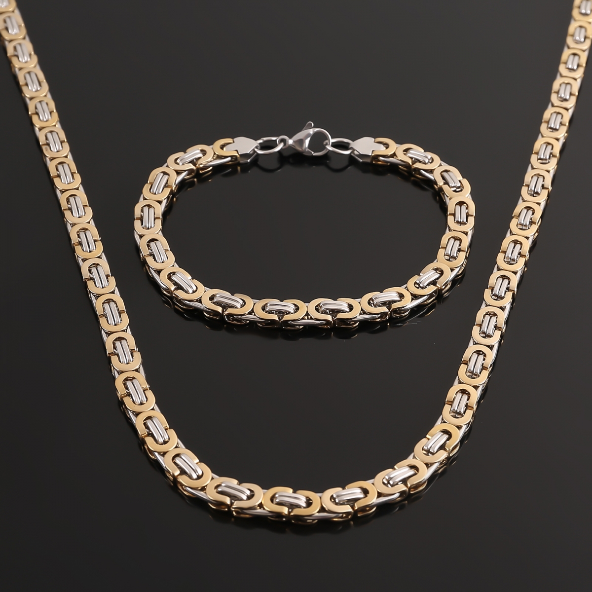 Byzantium King Chain Set US$7/Set-NORSECOLLECTION- Viking Jewelry,Viking Necklace,Viking Bracelet,Viking Rings,Viking Mugs,Viking Accessories,Viking Crafts