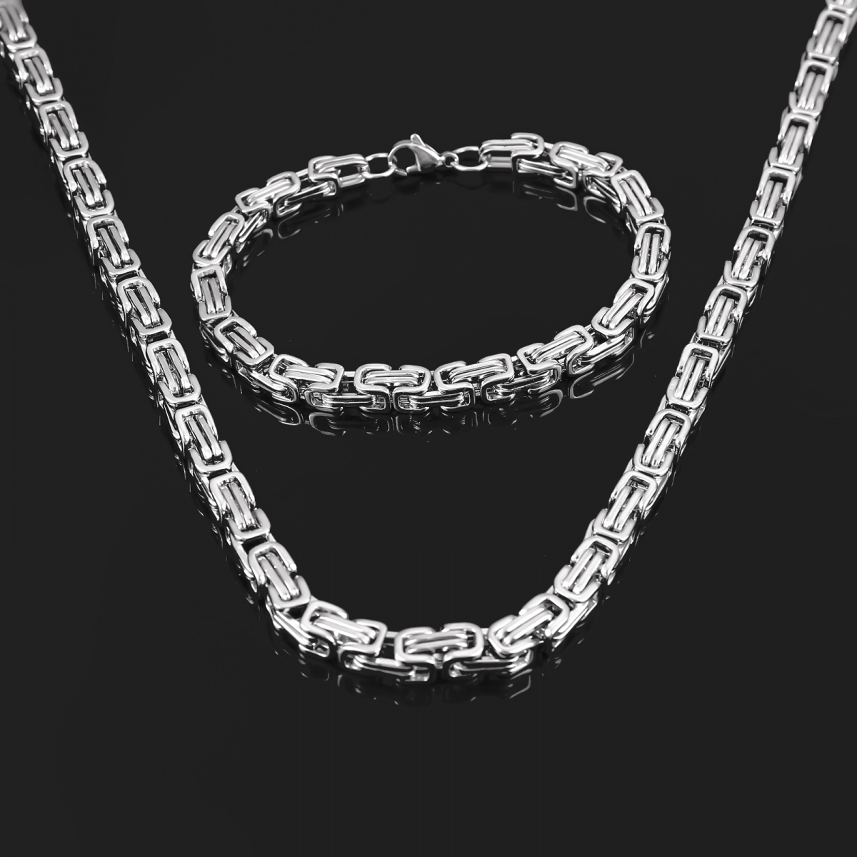 Byzantium King Chain Set US$5.2/Set-NORSECOLLECTION- Viking Jewelry,Viking Necklace,Viking Bracelet,Viking Rings,Viking Mugs,Viking Accessories,Viking Crafts