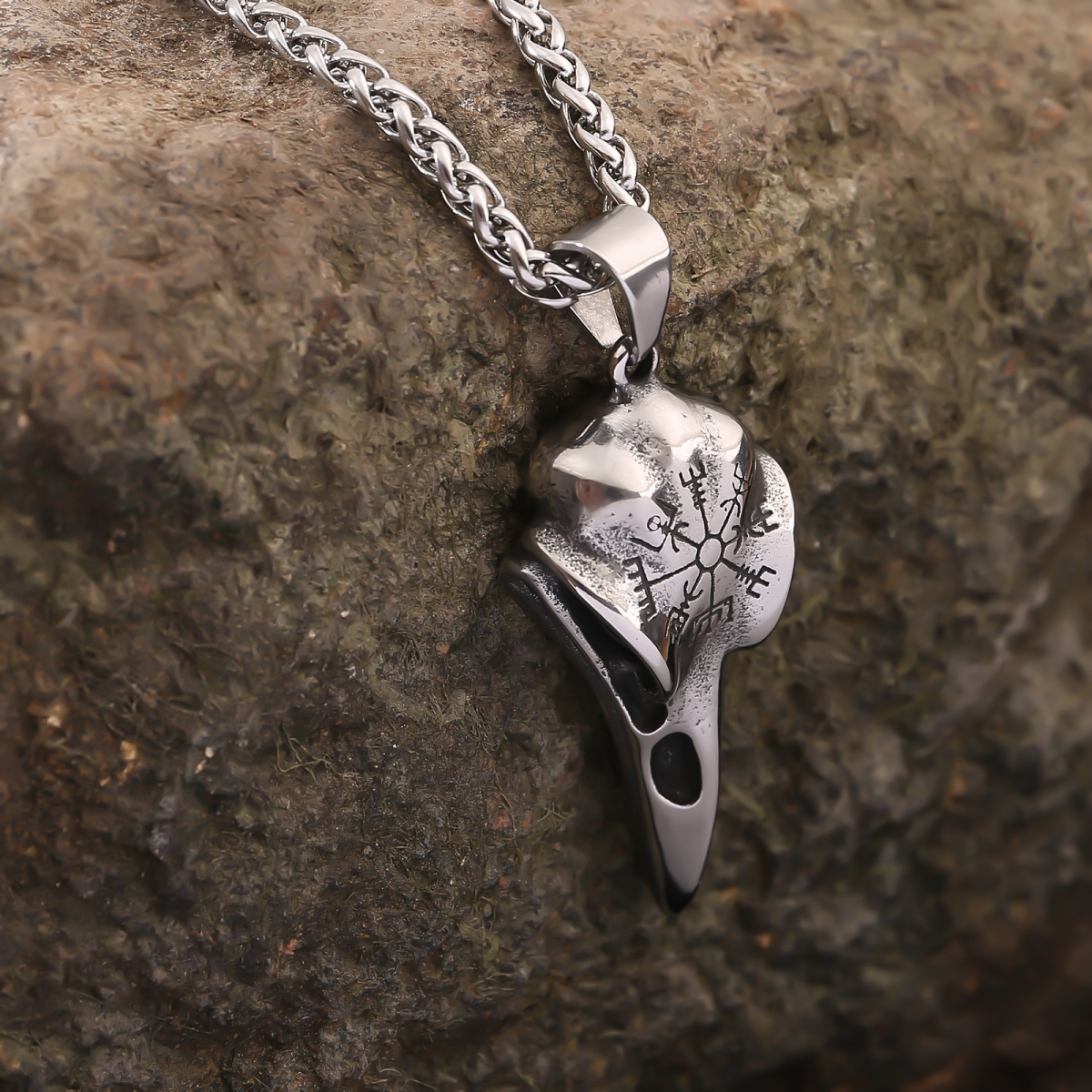Viking jewelry raven skull-NORSECOLLECTION- Viking Jewelry,Viking Necklace,Viking Bracelet,Viking Rings,Viking Mugs,Viking Accessories,Viking Crafts