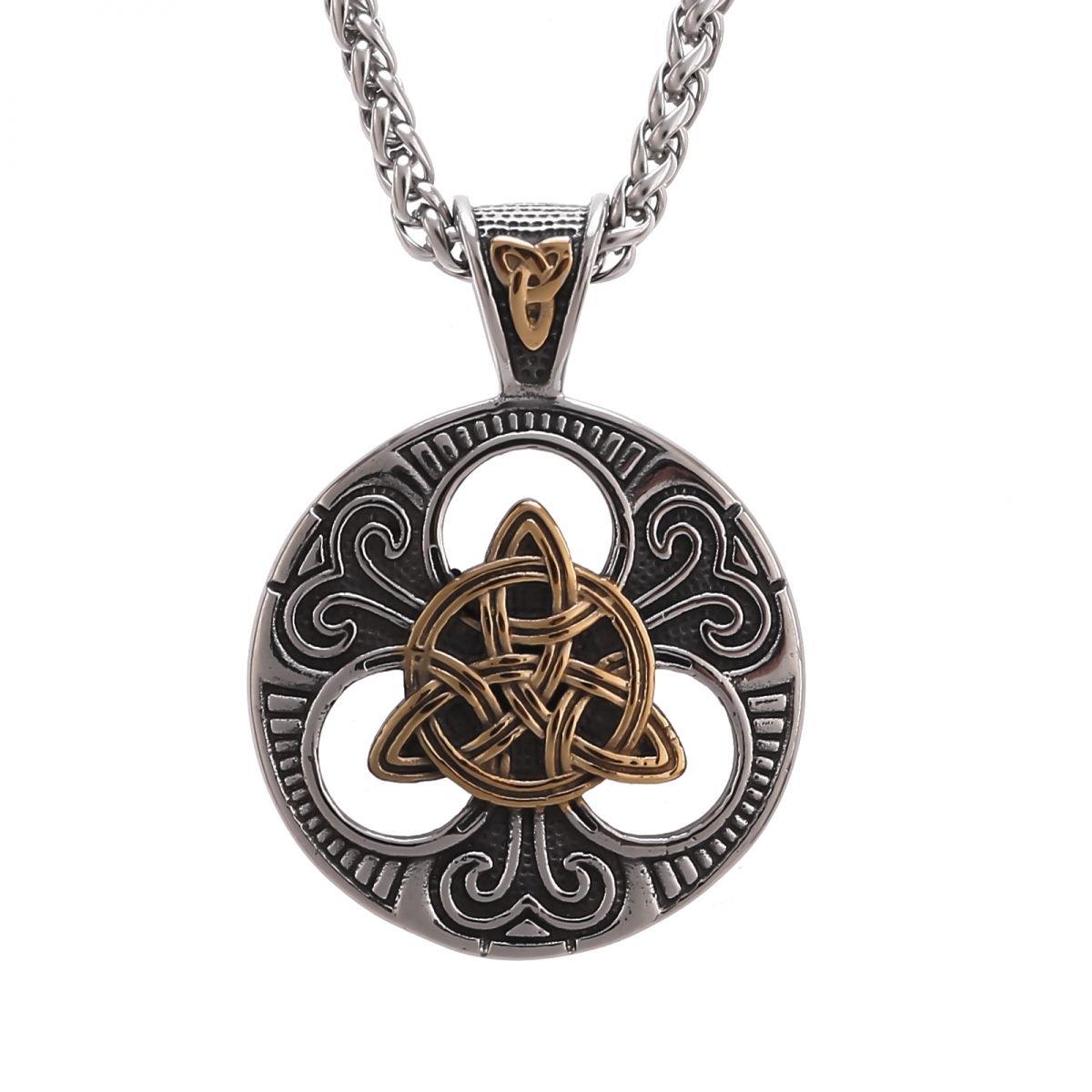 Triquetra Necklace US$3.2/PC-NORSECOLLECTION- Viking Jewelry,Viking Necklace,Viking Bracelet,Viking Rings,Viking Mugs,Viking Accessories,Viking Crafts
