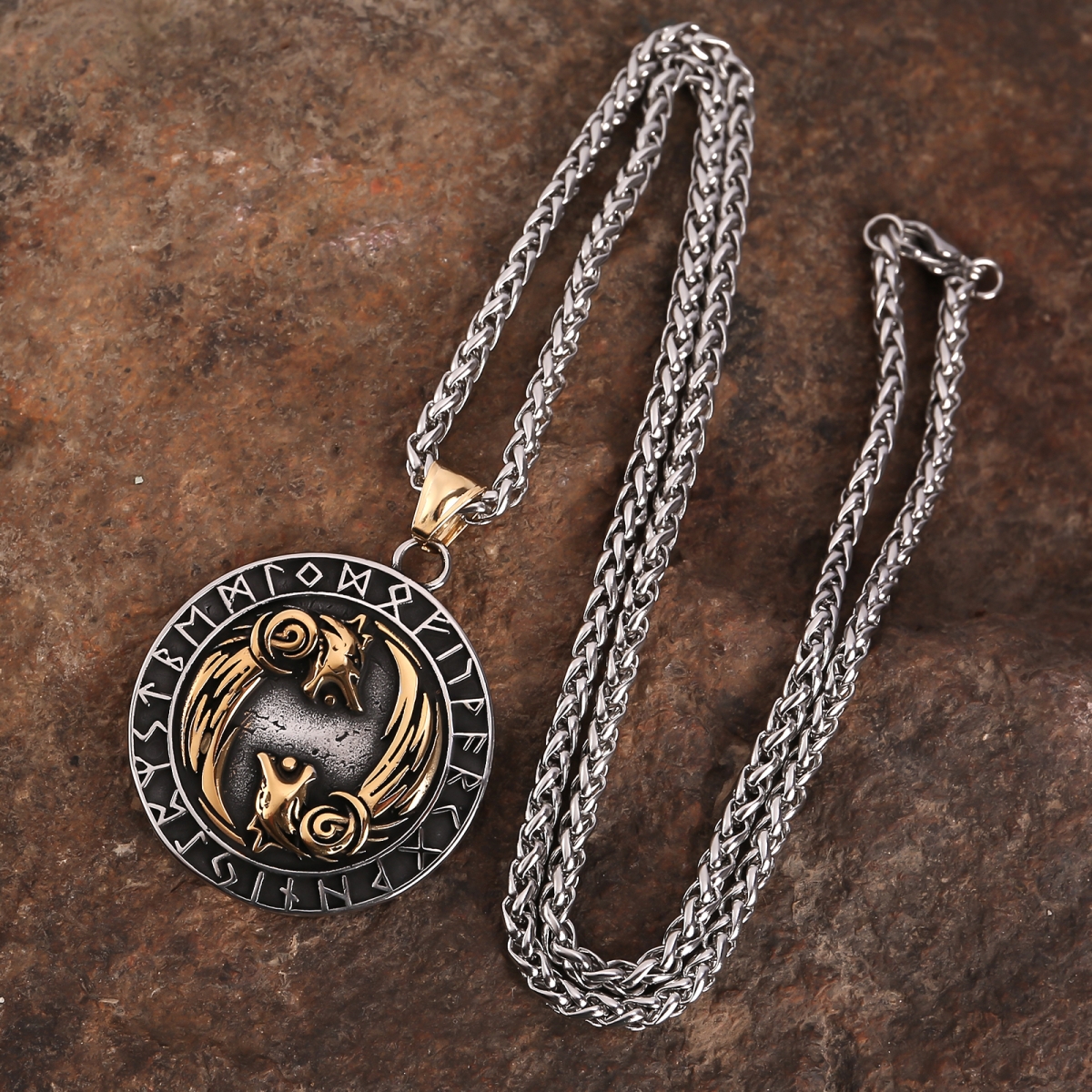 Wolf Necklace US$3.2/PC-NORSECOLLECTION- Viking Jewelry,Viking Necklace,Viking Bracelet,Viking Rings,Viking Mugs,Viking Accessories,Viking Crafts