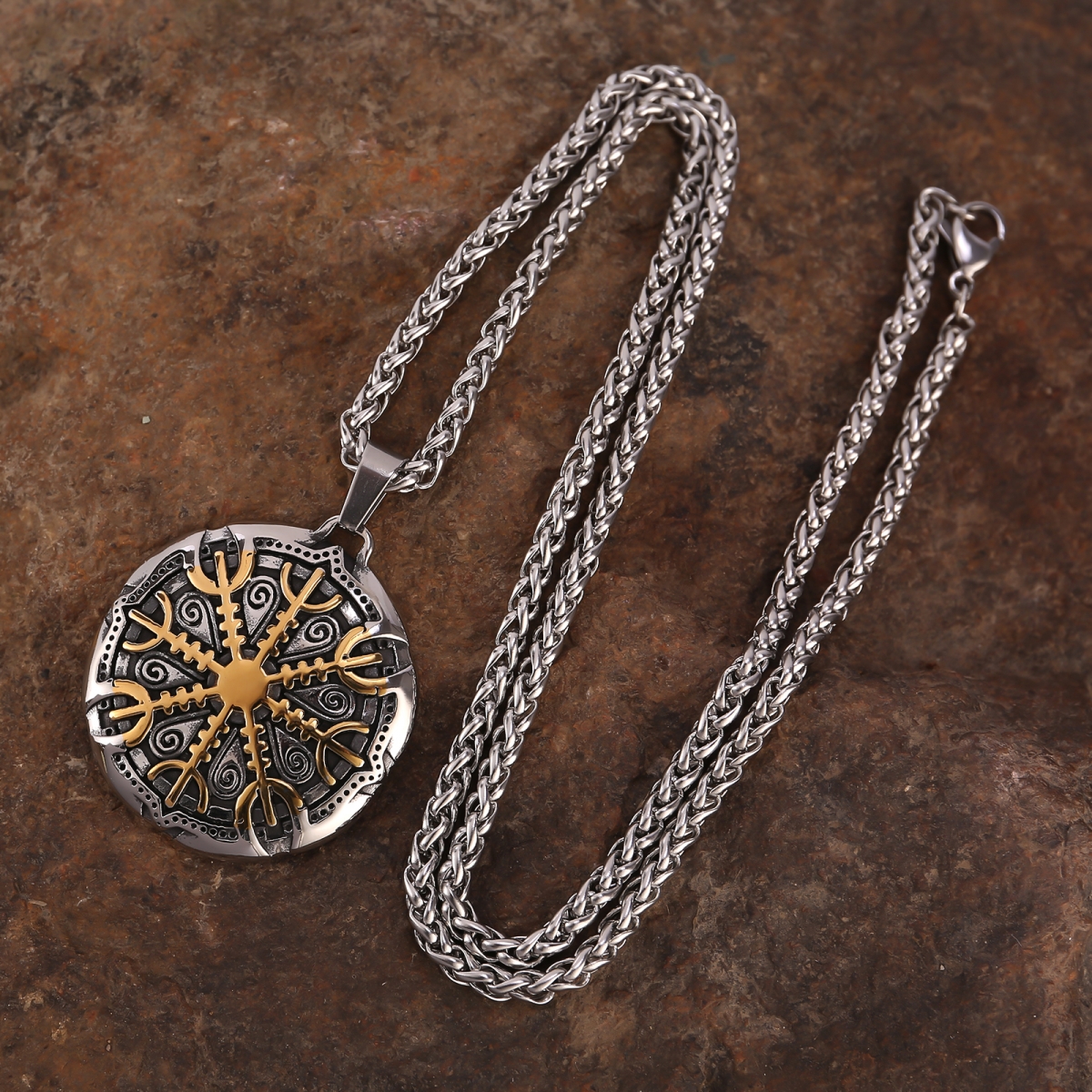 The Helm Of Awe Necklace US$3.8/PC-NORSECOLLECTION- Viking Jewelry,Viking Necklace,Viking Bracelet,Viking Rings,Viking Mugs,Viking Accessories,Viking Crafts