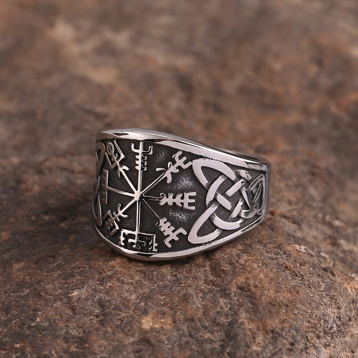 Vegvisir Ring US$2.9/PC-NORSECOLLECTION- Viking Jewelry,Viking Necklace,Viking Bracelet,Viking Rings,Viking Mugs,Viking Accessories,Viking Crafts