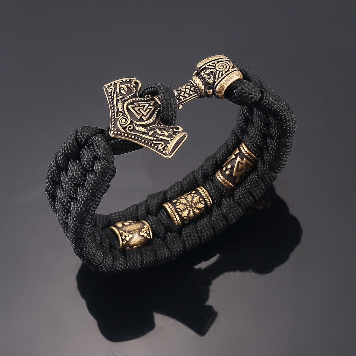 Mjolnir Paracord Armbånd US$8.5/PC-NORSECOLLECTION- Viking smykker, Viking Halskæde, Viking Armbånd, Viking Ringe, Viking Krus, Viking tilbehør, Viking Crafts