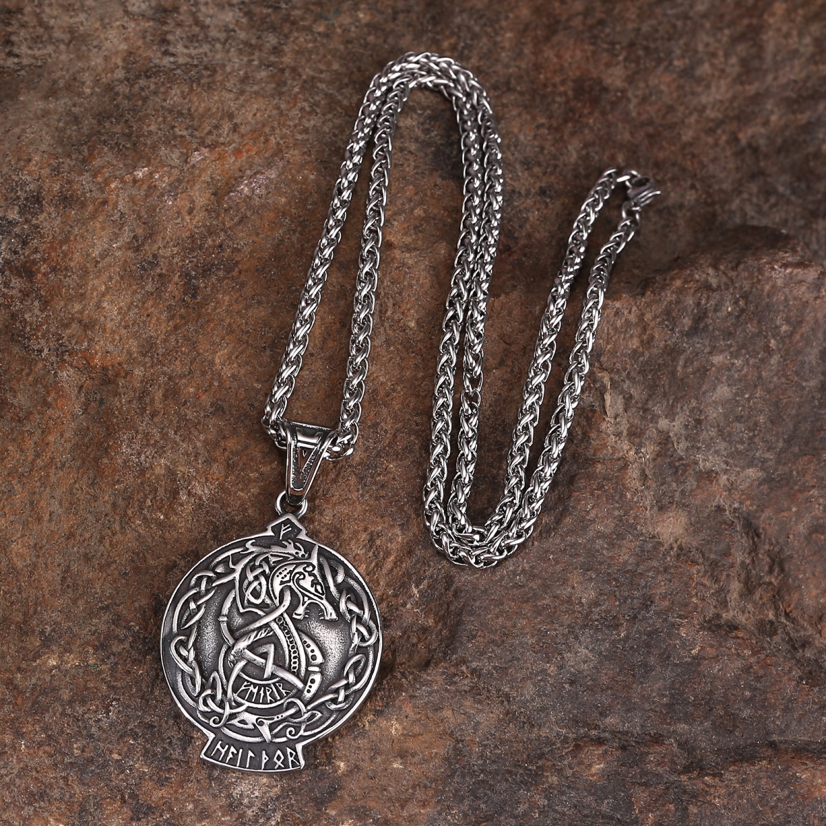 Fenrir Necklace US$3.5/PC-NORSECOLLECTION- Viking Jewelry,Viking Necklace,Viking Bracelet,Viking Rings,Viking Mugs,Viking Accessories,Viking Crafts