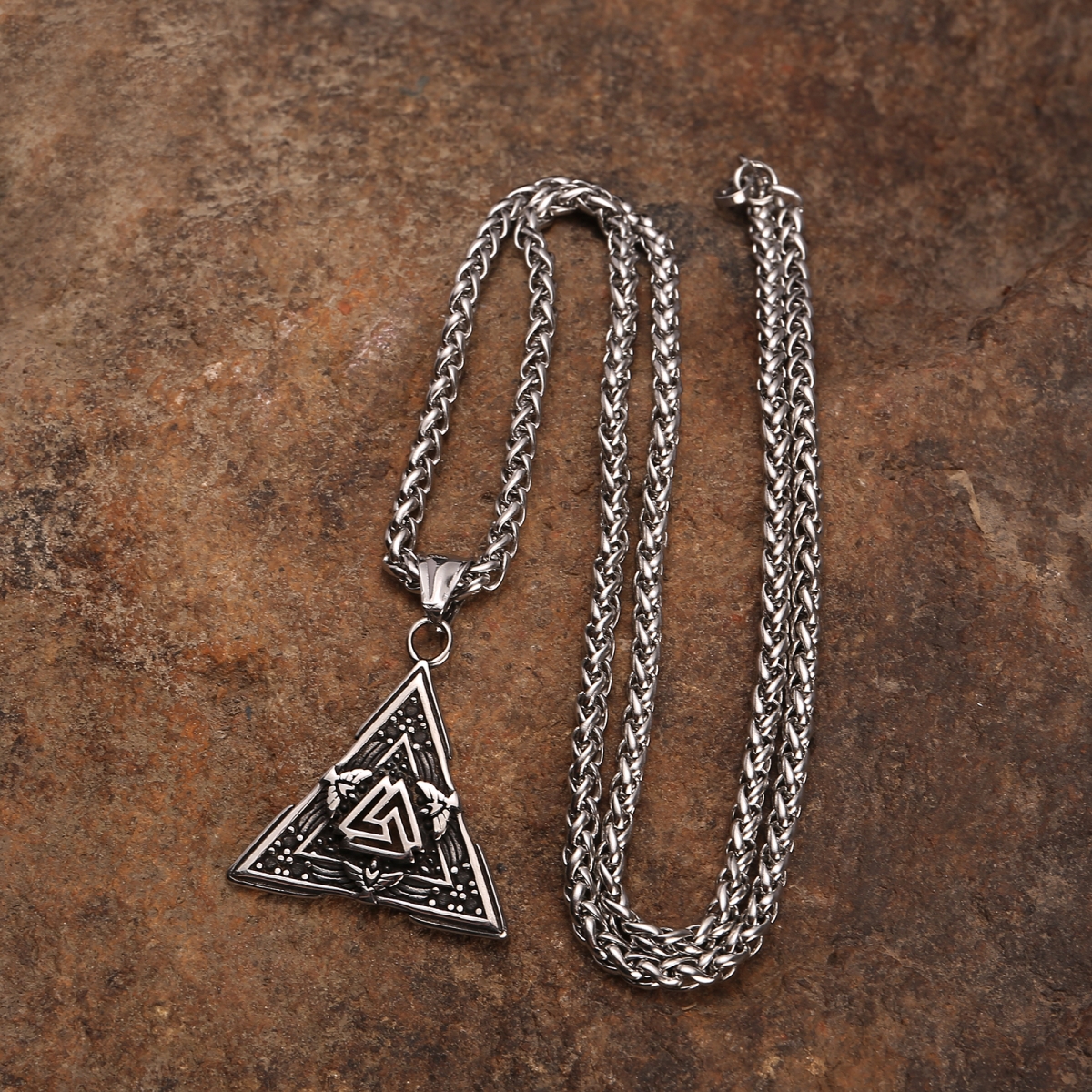 Valknut Necklace US$2.9/PC-NORSECOLLECTION- Viking Jewelry,Viking Necklace,Viking Bracelet,Viking Rings,Viking Mugs,Viking Accessories,Viking Crafts