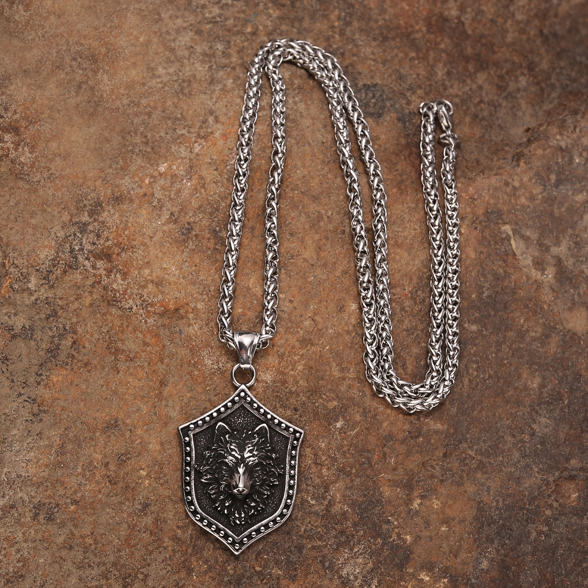 Guardian Wolf Necklace US$2.9/PC-NORSECOLLECTION- Viking Jewelry,Viking Necklace,Viking Bracelet,Viking Rings,Viking Mugs,Viking Accessories,Viking Crafts