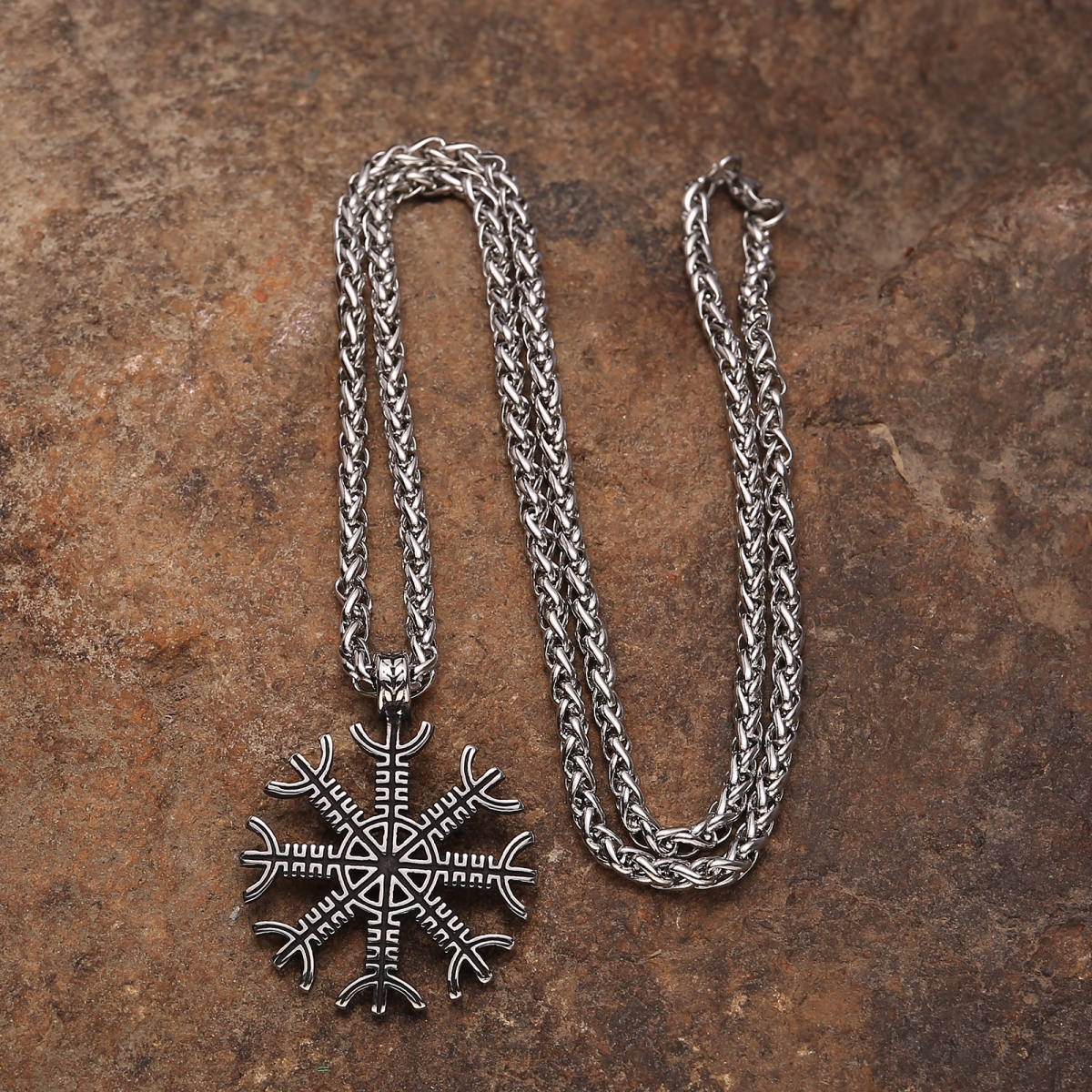 The Helm Of Awe Necklace US$2.9/PC-NORSECOLLECTION- Viking Jewelry,Viking Necklace,Viking Bracelet,Viking Rings,Viking Mugs,Viking Accessories,Viking Crafts