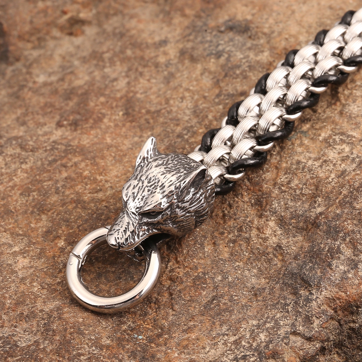 Wolf Bracelet US$10/PC-NORSECOLLECTION- Viking Jewelry,Viking Necklace,Viking Bracelet,Viking Rings,Viking Mugs,Viking Accessories,Viking Crafts