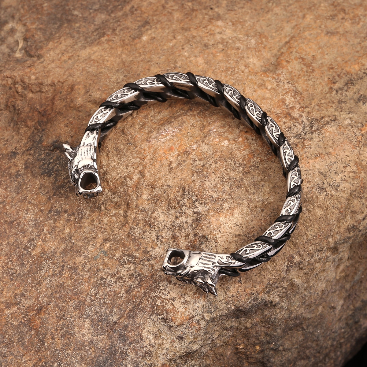 Wolf Bangle US$7.5/PC-NORSECOLLECTION- Viking Jewelry,Viking Necklace,Viking Bracelet,Viking Rings,Viking Mugs,Viking Accessories,Viking Crafts