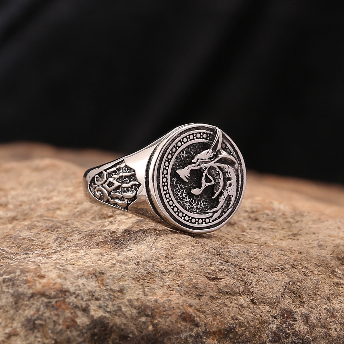 Fenrir Wolf Ring US$3/PC-NORSECOLLECTION- Viking Jewelry,Viking Necklace,Viking Bracelet,Viking Rings,Viking Mugs,Viking Accessories,Viking Crafts