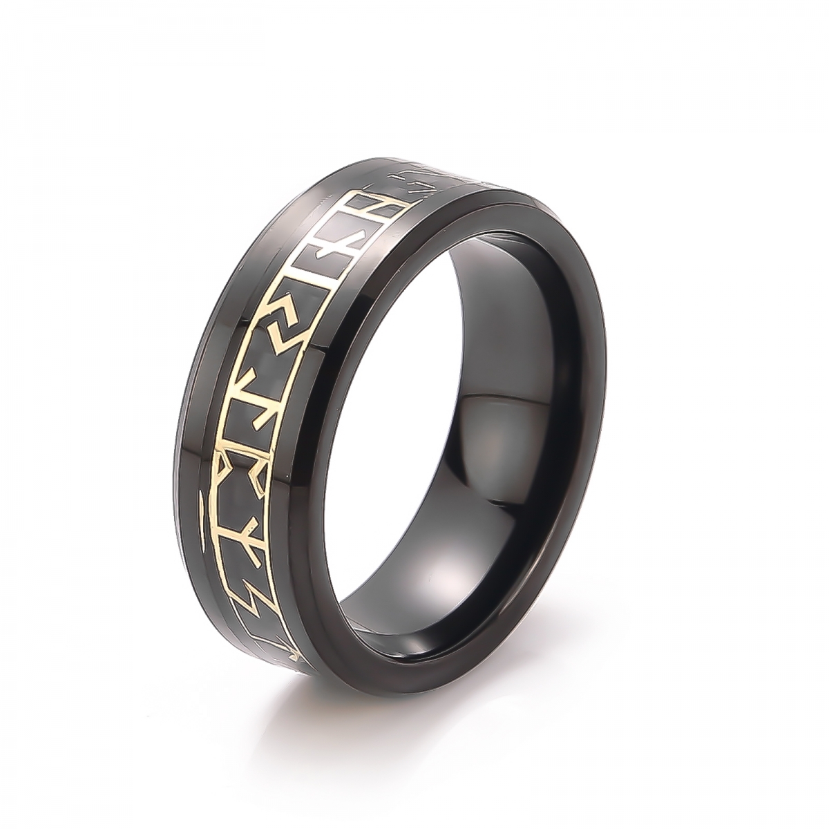 Tungsten Carbide Runes Ring US$5.8/PC-NORSECOLLECTION- Viking Jewelry,Viking Necklace,Viking Bracelet,Viking Rings,Viking Mugs,Viking Accessories,Viking Crafts