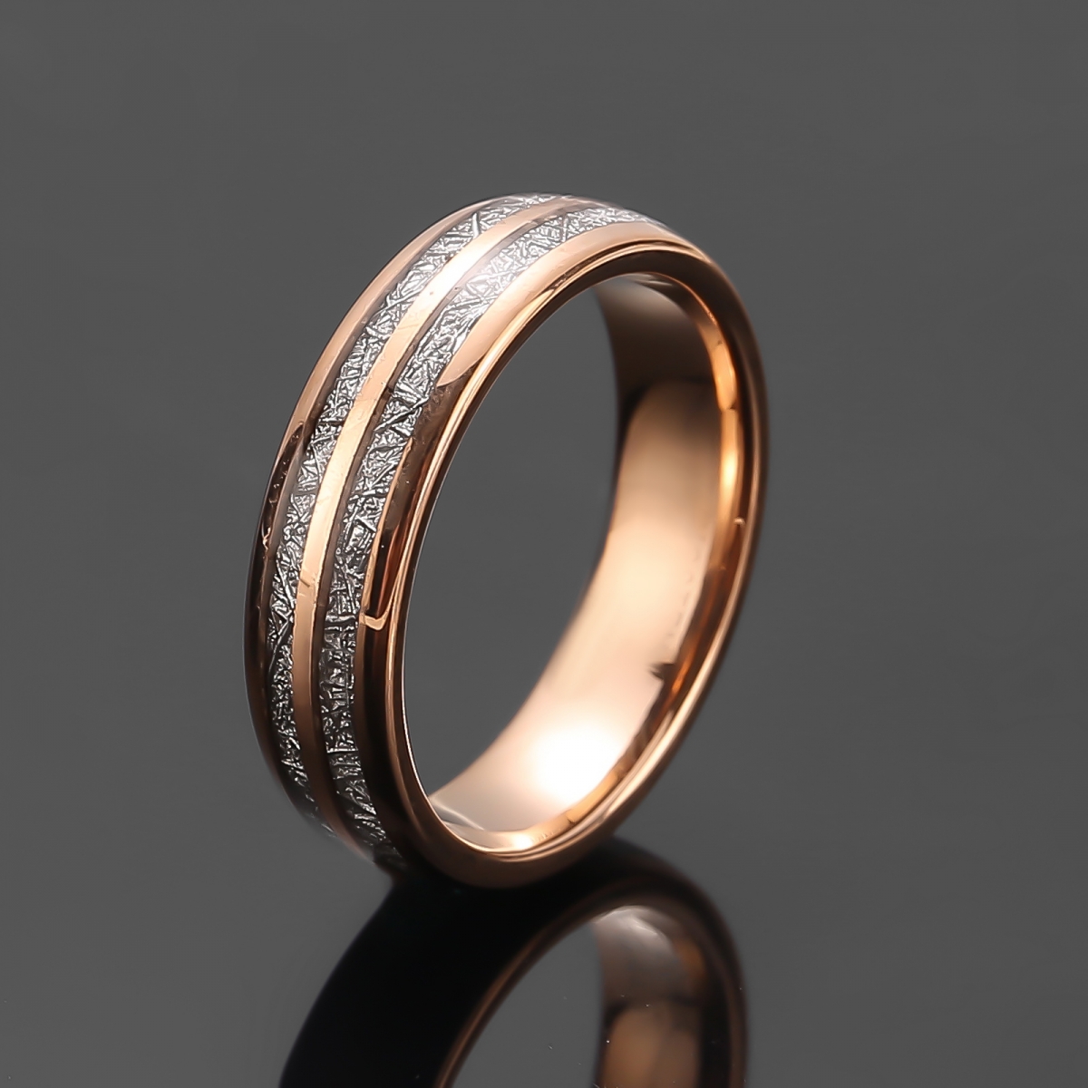 Tungsten Carbide Rose Gold Ring US$5.6/PC-NORSECOLLECTION- Viking Jewelry,Viking Necklace,Viking Bracelet,Viking Rings,Viking Mugs,Viking Accessories,Viking Crafts