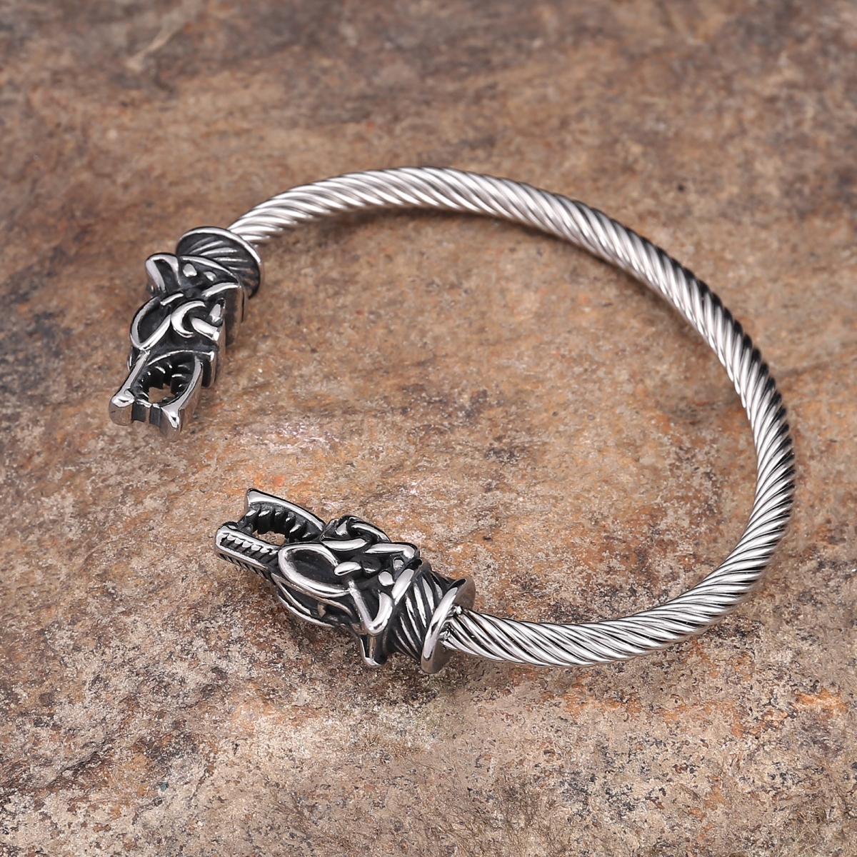 Wolf Bangle US$3.8/PC-NORSECOLLECTION- Viking Jewelry,Viking Necklace,Viking Bracelet,Viking Rings,Viking Mugs,Viking Accessories,Viking Crafts
