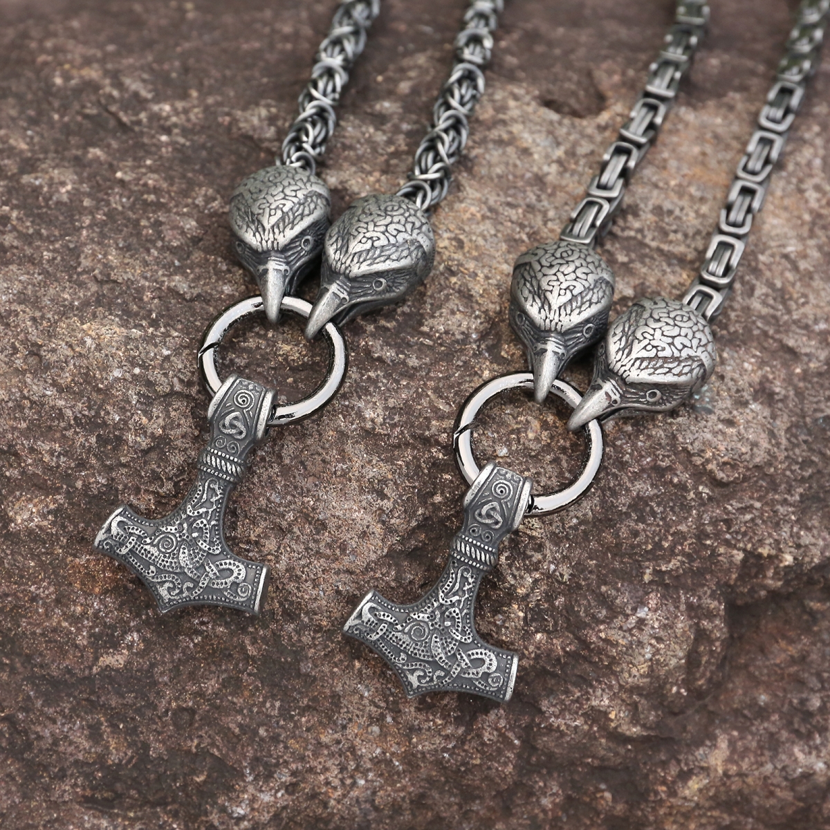 King Chain Mjolnir Necklace US$12/PC-NORSECOLLECTION- Viking Jewelry,Viking Necklace,Viking Bracelet,Viking Rings,Viking Mugs,Viking Accessories,Viking Crafts