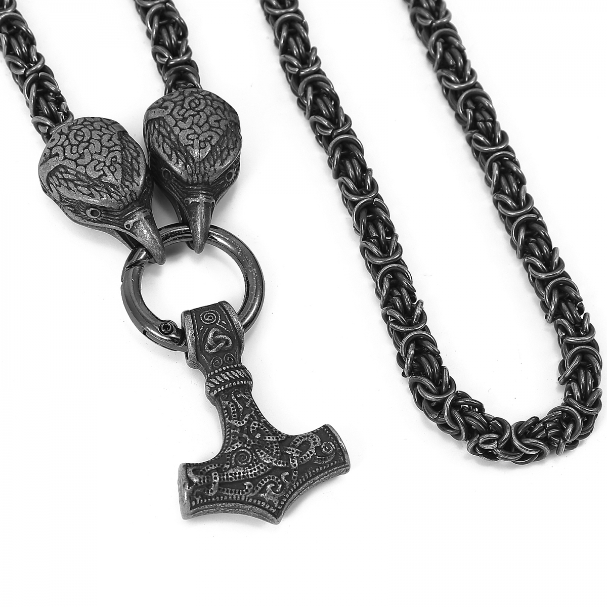King Chain Mjolnir Necklace US$15/PC-NORSECOLLECTION- Viking Jewelry,Viking Necklace,Viking Bracelet,Viking Rings,Viking Mugs,Viking Accessories,Viking Crafts
