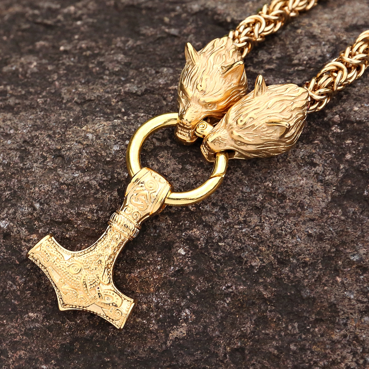 King Chain Mjolnir Necklace US$15/PC-NORSECOLLECTION- Viking Jewelry,Viking Necklace,Viking Bracelet,Viking Rings,Viking Mugs,Viking Accessories,Viking Crafts