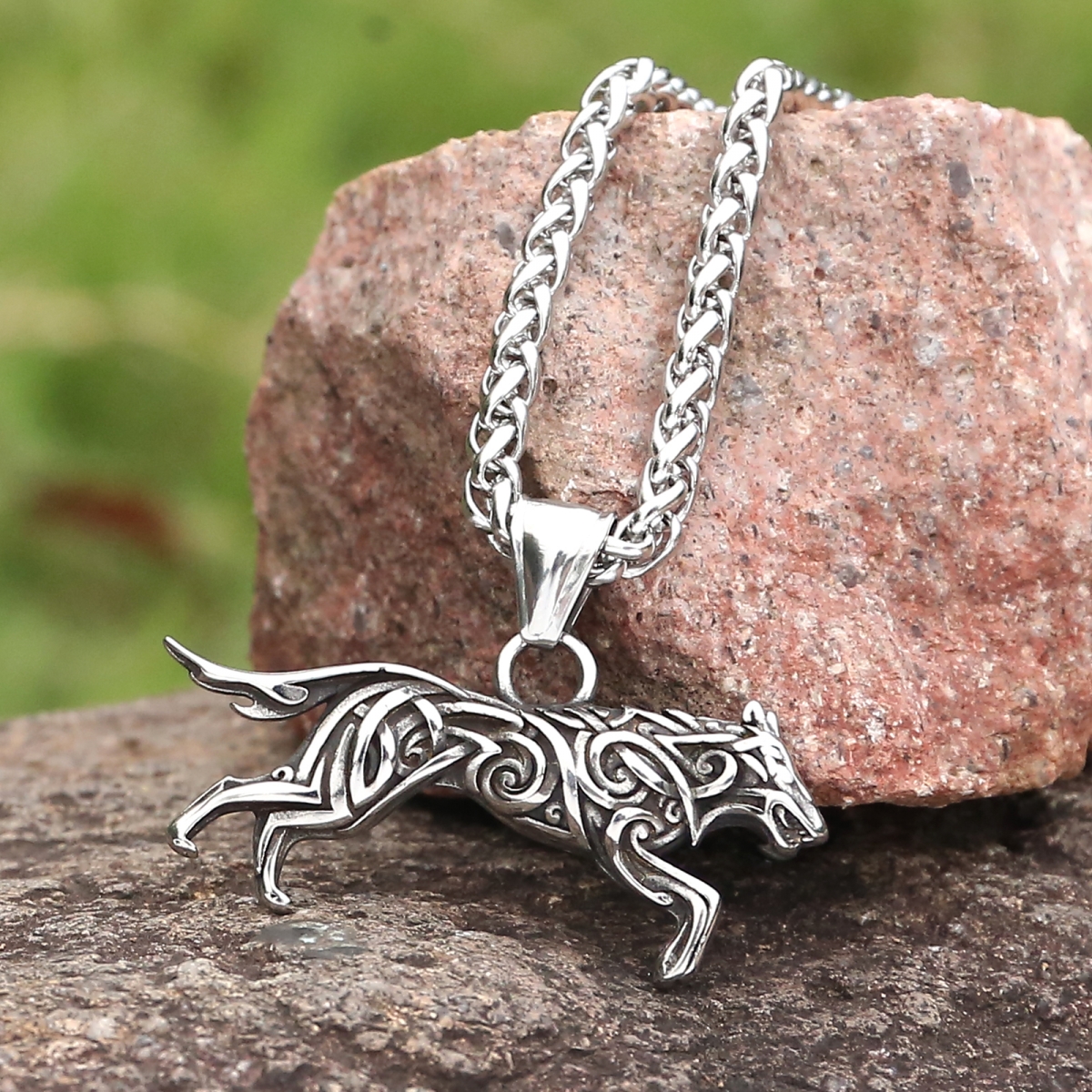 Viking Wolf Necklace US$2.9/PC-NORSECOLLECTION- Viking Jewelry,Viking Necklace,Viking Bracelet,Viking Rings,Viking Mugs,Viking Accessories,Viking Crafts