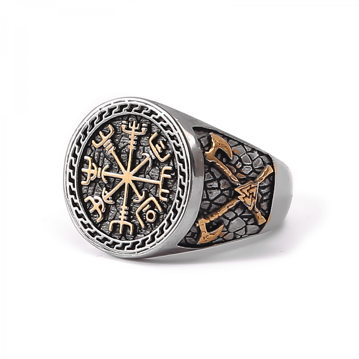 ចិញ្ចៀន Vegvisir US$3.2/PC-NORSECOLLECTION- គ្រឿងអលង្ការ Viking, ខ្សែក Viking, ខ្សែដៃ Viking, ចិញ្ចៀន Viking, វ៉ែនតា Viking, គ្រឿង Viking, សិប្បកម្ម Viking