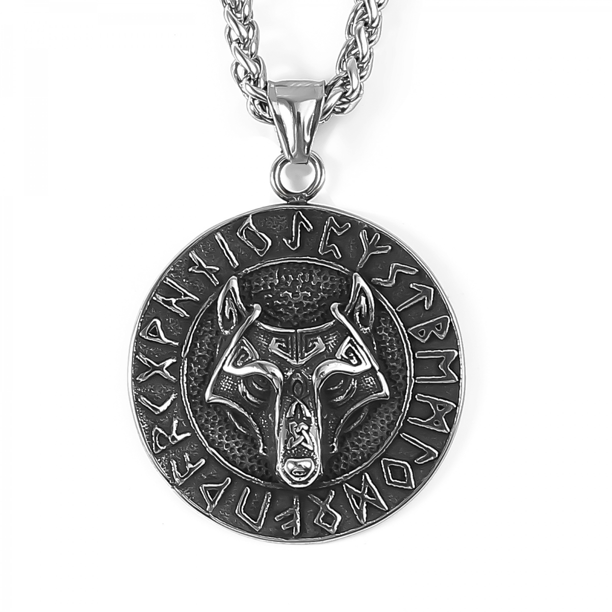 Wolf Necklace US$2.9/PC-NORSECOLLECTION- Viking Jewelry,Viking Necklace,Viking Bracelet,Viking Rings,Viking Mugs,Viking Accessories,Viking Crafts