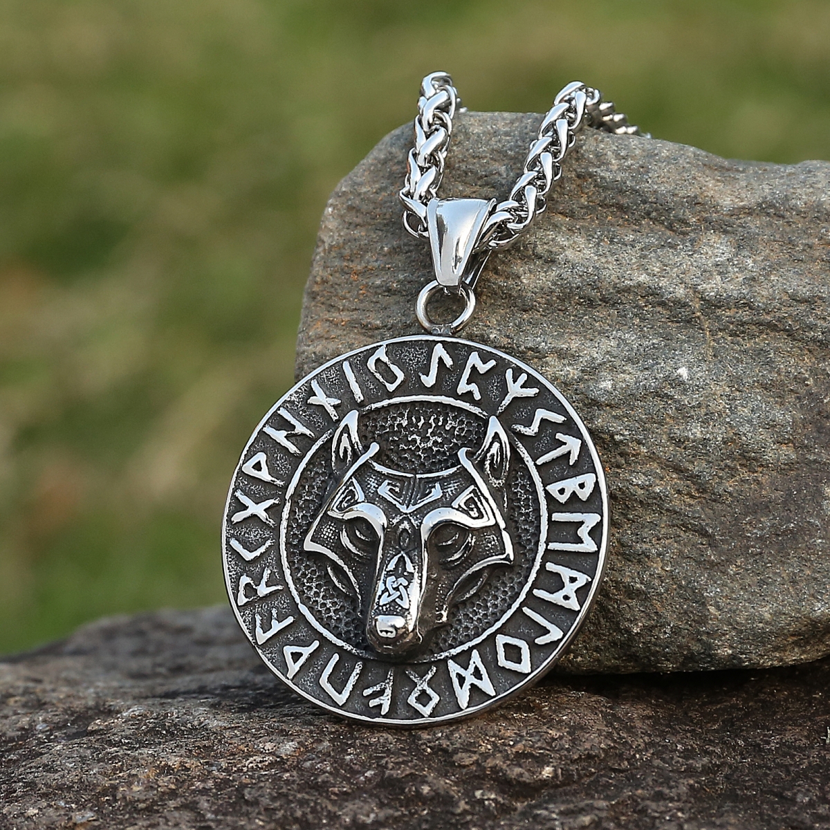 Wolf Necklace US$2.9/PC-NORSECOLLECTION- Viking Jewelry,Viking Necklace,Viking Bracelet,Viking Rings,Viking Mugs,Viking Accessories,Viking Crafts